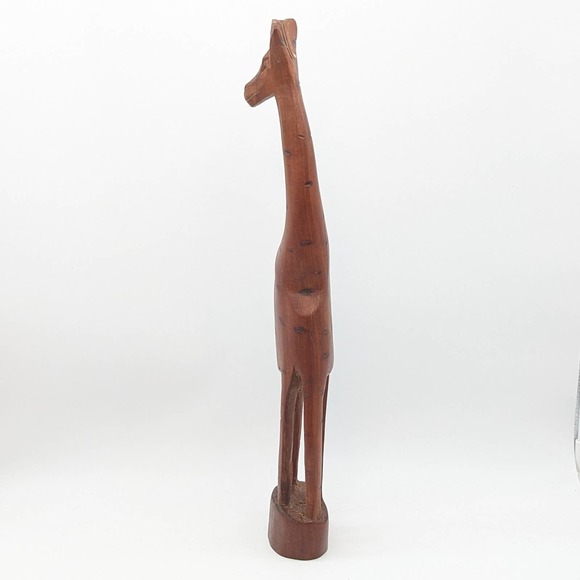 Vintage Hand Carved Wooden Giraffe Figurine Made in Kenya (Repaired) - Picture 3 of 12
